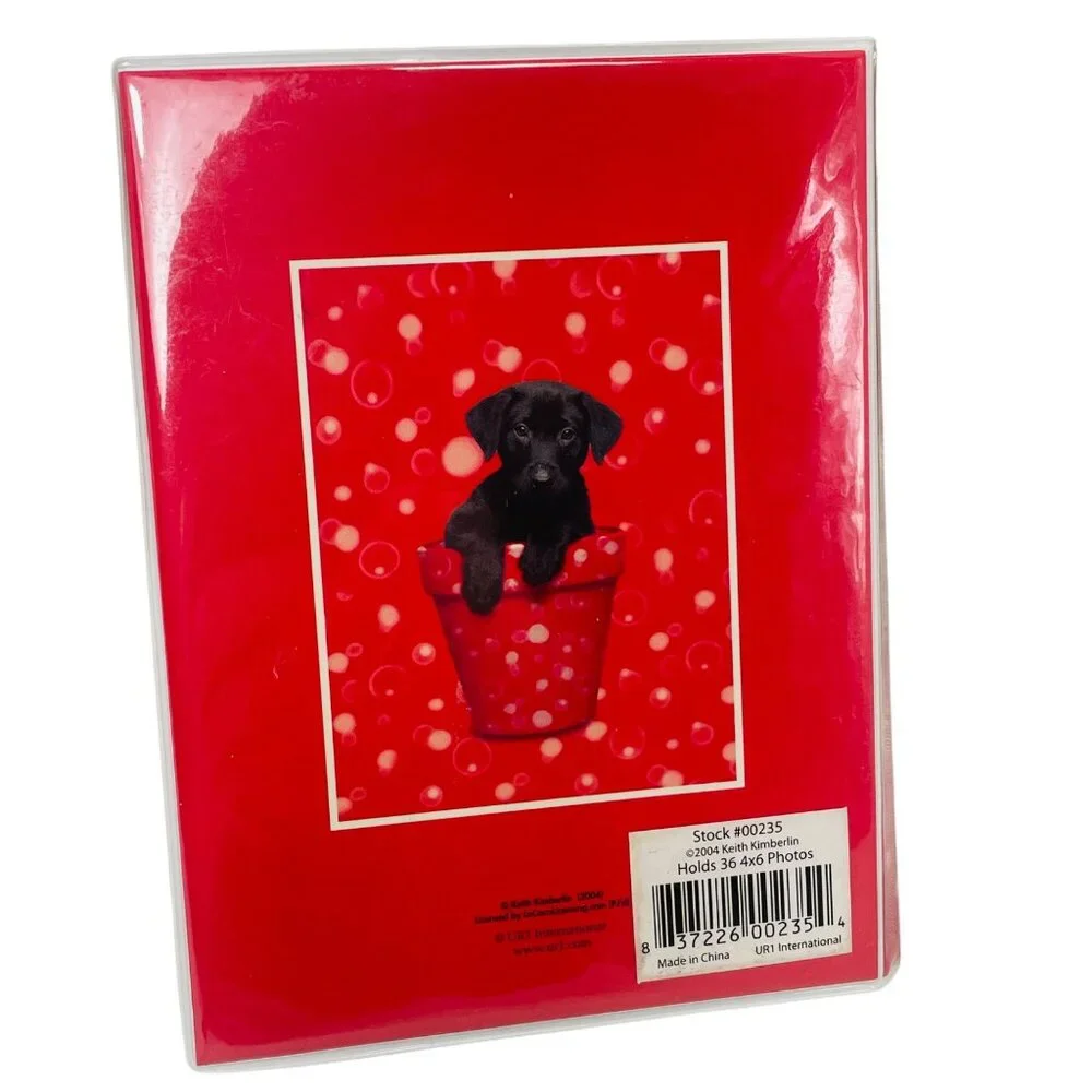 Keith Kimberlin Puppy Photo Album Red 4x6 Holds 36 Photos Vintage Red